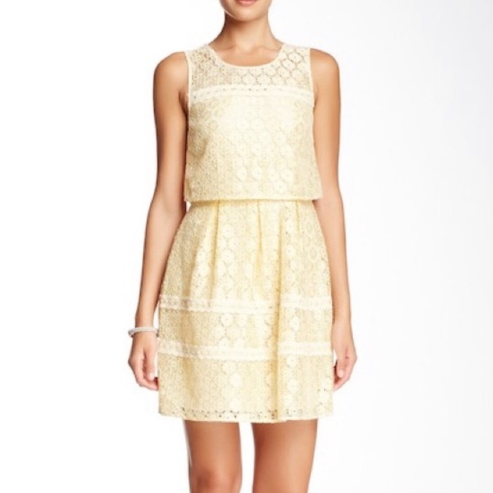 Gold lace dress